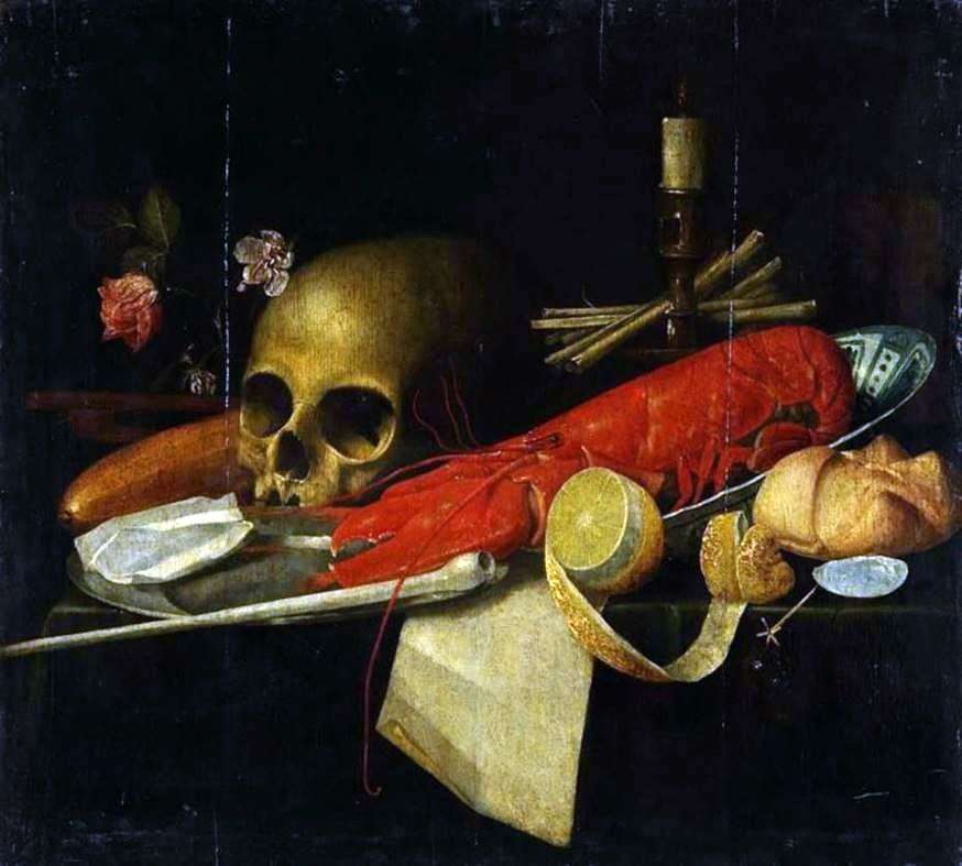 لا تزال الحياة مع جمجمة (Vanitas)   غير معروف