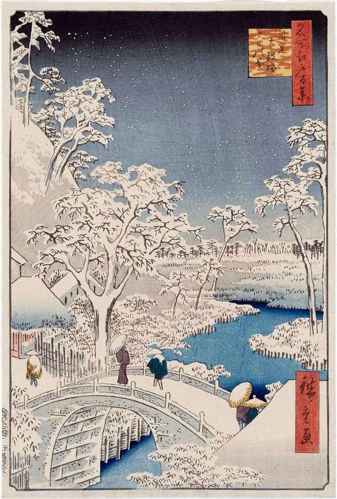 جسر Taykobashi و Yukhinok Hill في Meguro   Ando Hiroshige