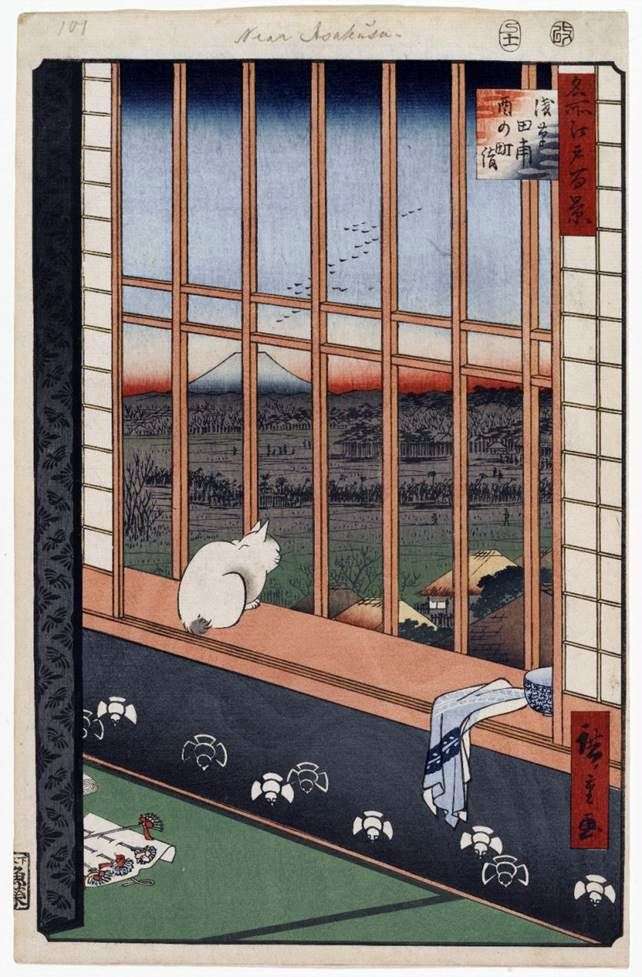 رحلة Torinomati في حقول Asakusa   Ando Hiroshige