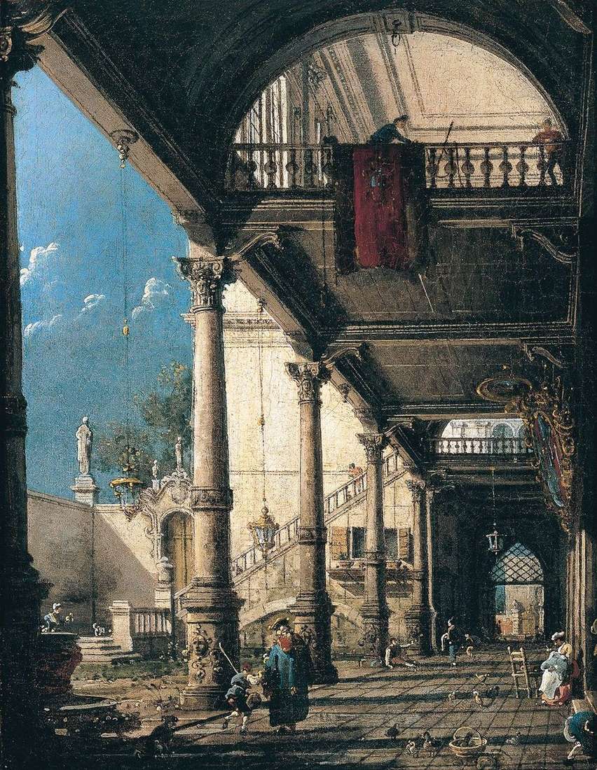 Capriccio مع الأعمدة   أنطونيو Canaletto