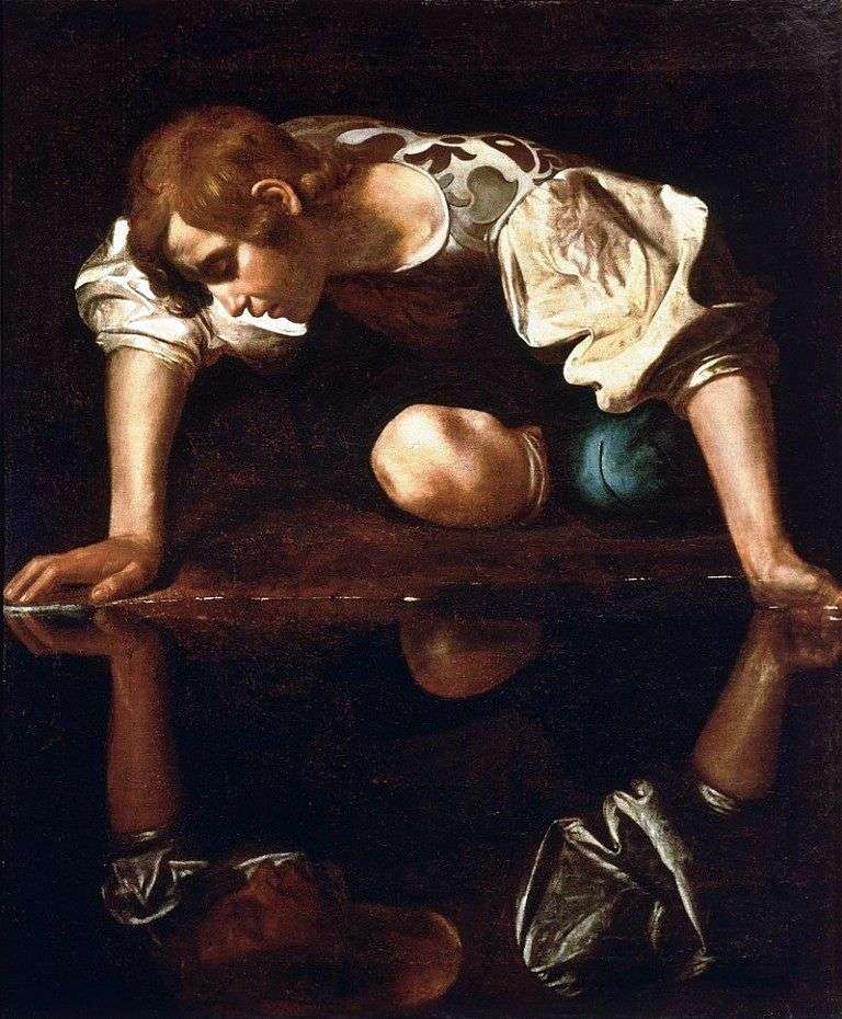 نرجس بجانب الخور   Michelangelo Merisi da Caravaggio