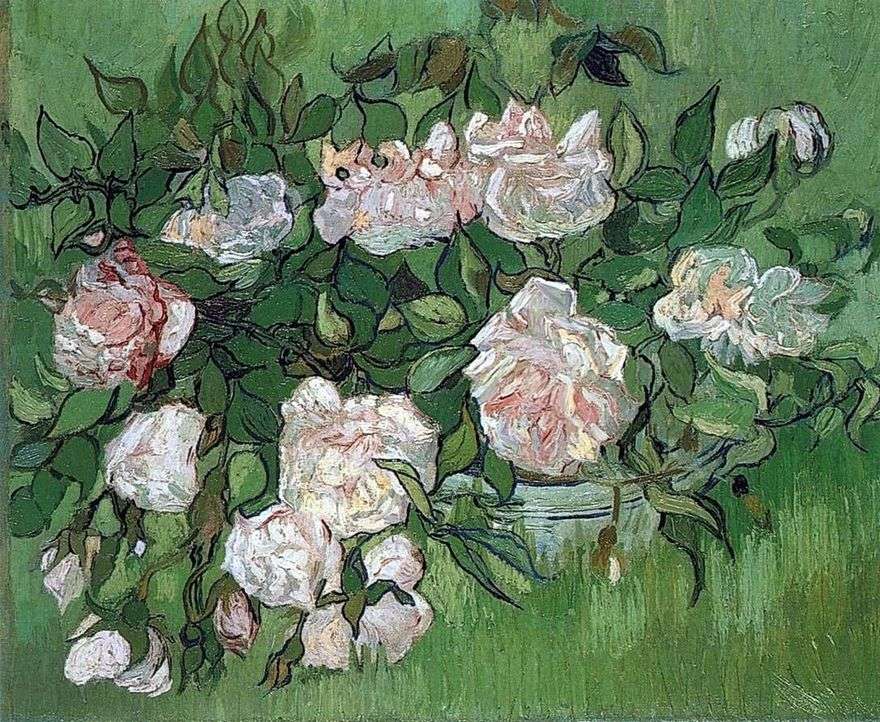 لا تزال الحياة: الورود الوردية   فنسنت فان جوخ