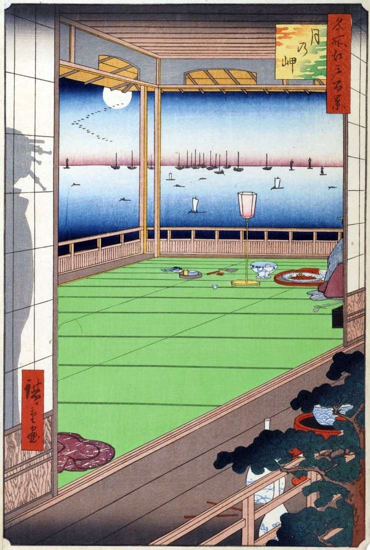 القمر فوق الرأس   Utagawa Hiroshige