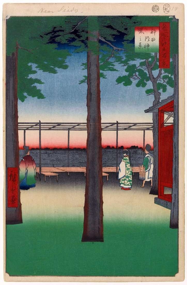 Kanda Mingjin Shrine at Dawn   Utagawa Hiroshige