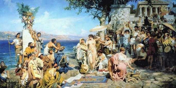 Phryne على عيد بوسيدون في Eleusis   هاينريش Semiradsky