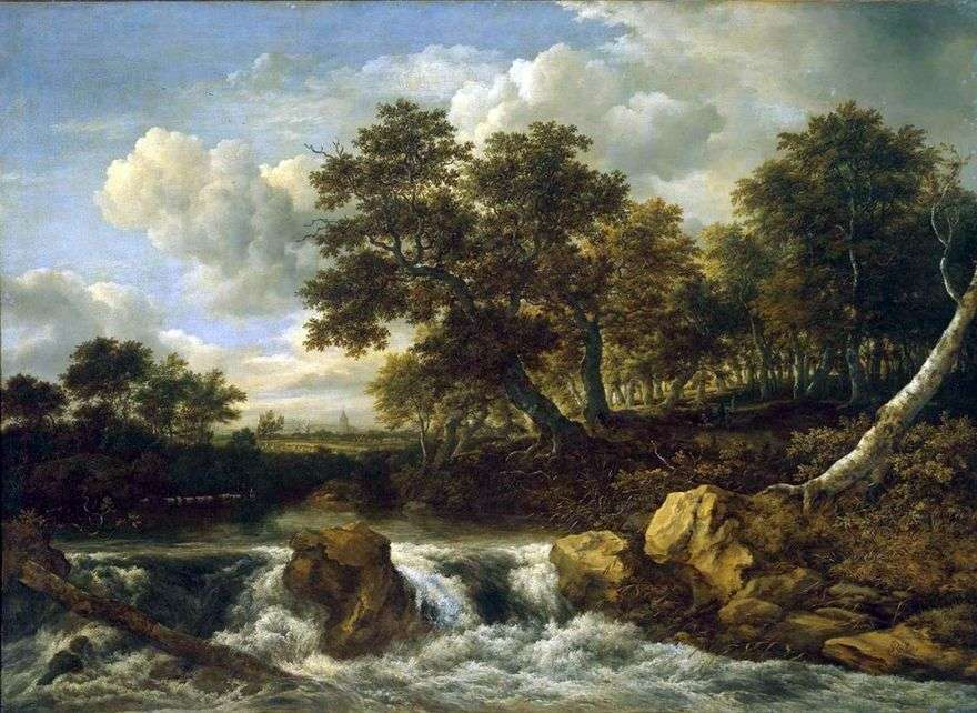 المناظر الطبيعية مع شلال   يعقوب فان Ruisdal