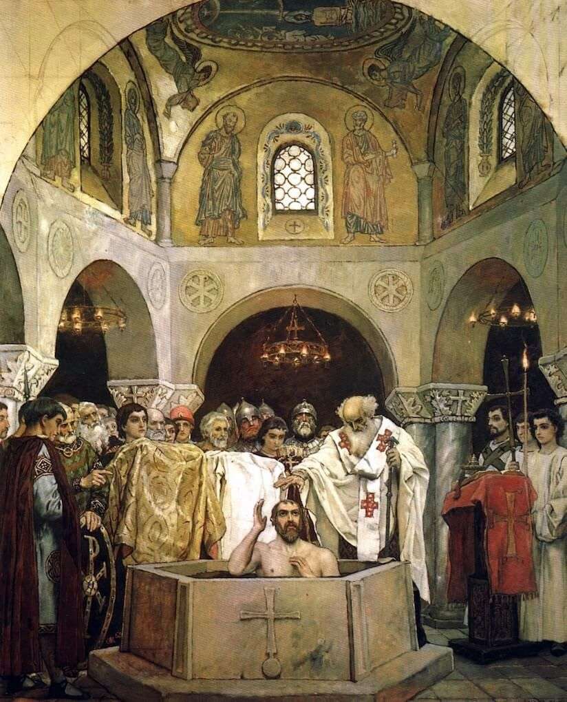 معموديه الامير فلاديمير   فيكتور Vasnetsov