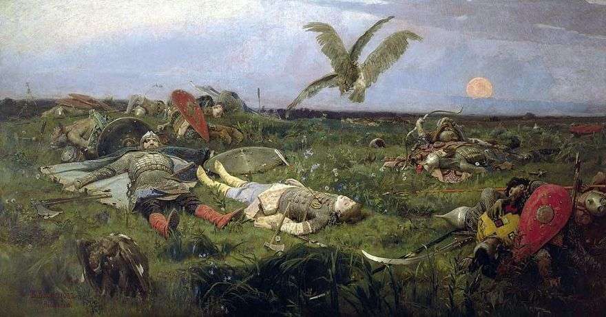 بعد ذبح ايغور Svyatoslavich مع Polovtsy   فيكتور Vasnetsov