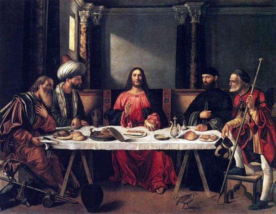 عشاء في Emmaus   جيوفاني بيليني