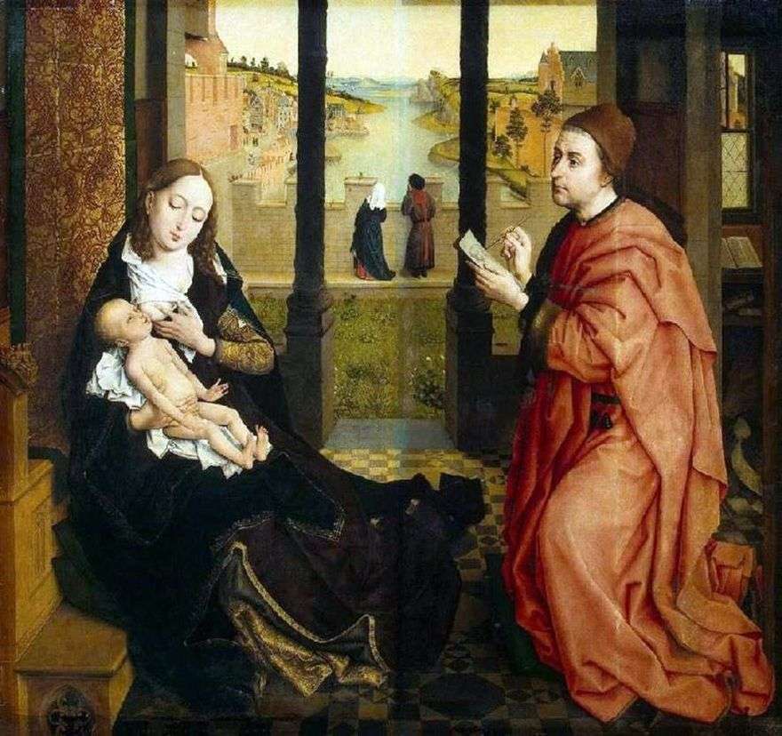 القديس لوقا ، اللوحة مادونا   روجير فان دير فايدن