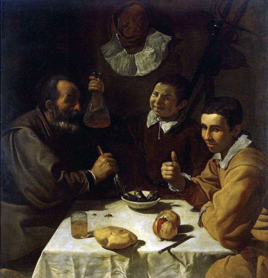 ثلاثة رجال على الطاولة   دييغو فيلاسكيز