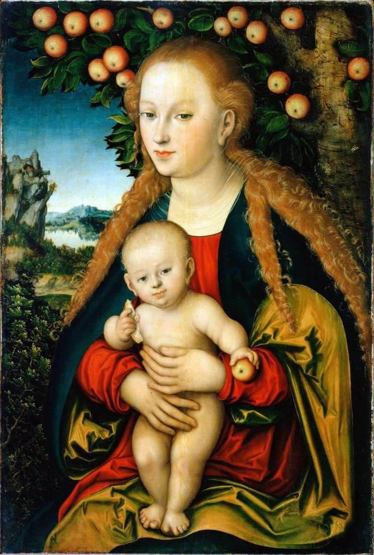 مادونا والطفل تحت شجرة تفاح   Lukas Cranach