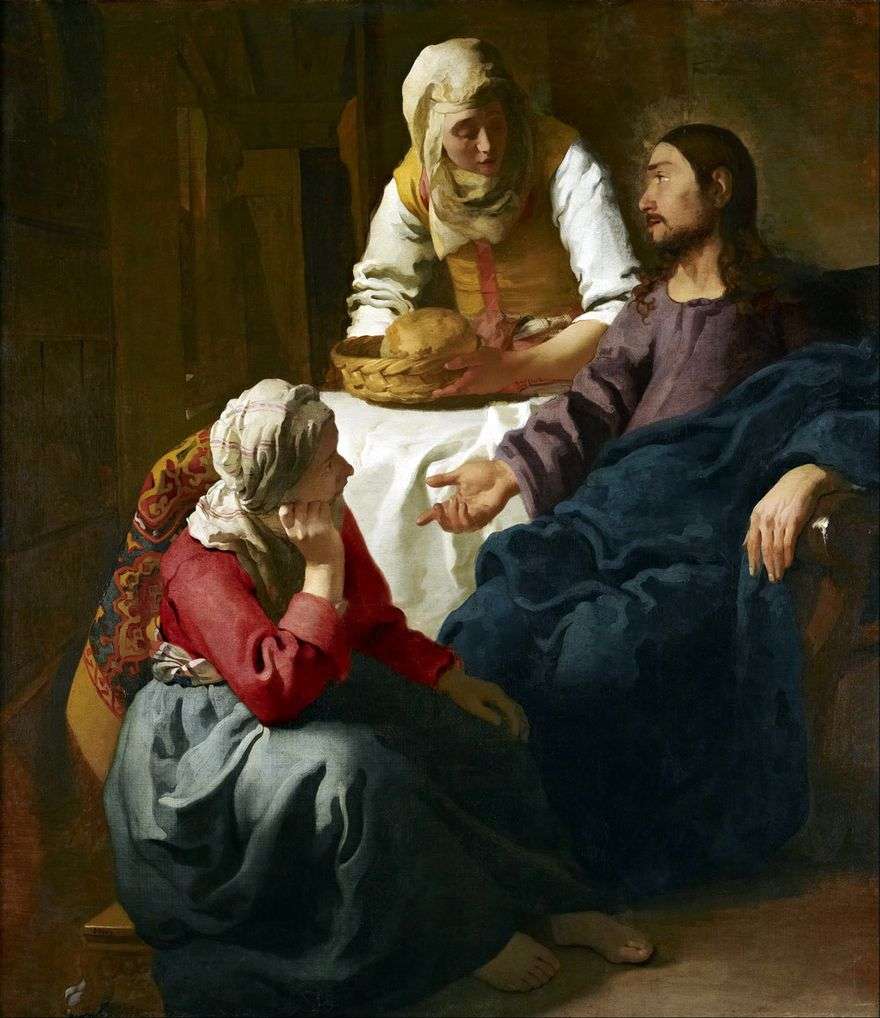 المسيح في بيت مارثا وماري   يان فيرمير