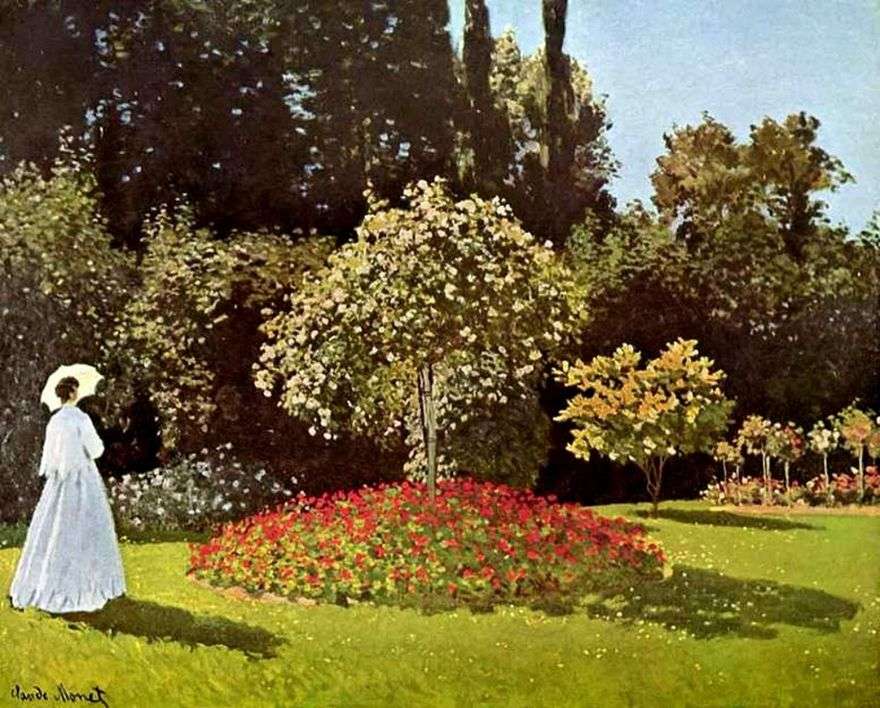 سيدة في حديقة القديس ادريس (جان مارغريتا ليكادر في الحديقة)   كلود مونيه