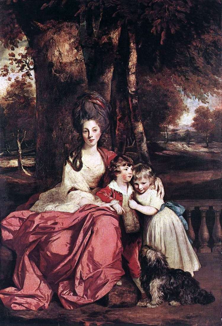 السيدة إليزابيث دلمي وأولادها   رينولدز جوشوا