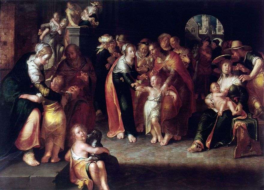 المسيح والأطفال   يواكيم إيتيفال
