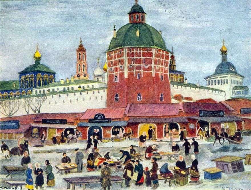 بازار في فندق Trinity Sergius Lavra   Konstantin Yuon