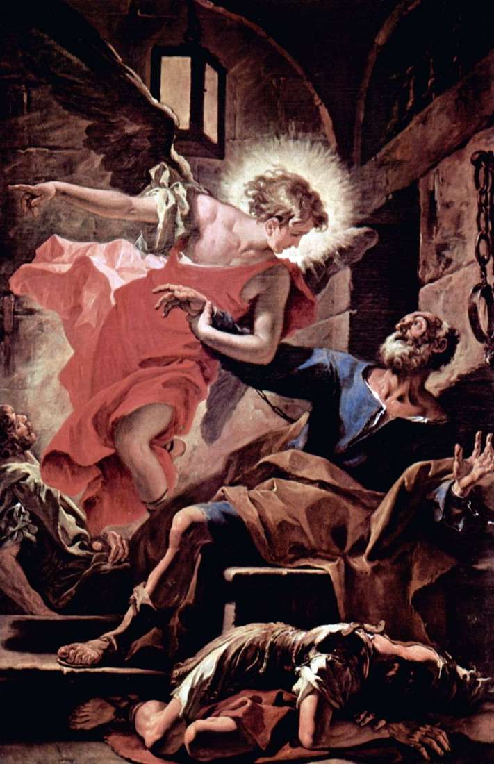 الافراج عن الرسول بيتر من قبل الملاك   سيباستيانو ريتشي